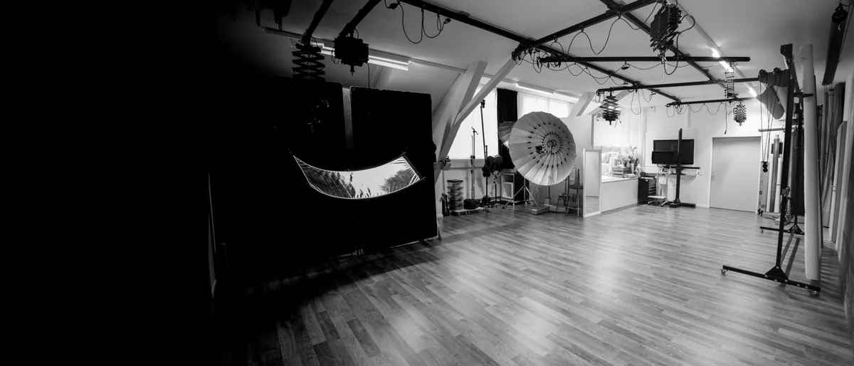 Panorama-Übersicht des Studios